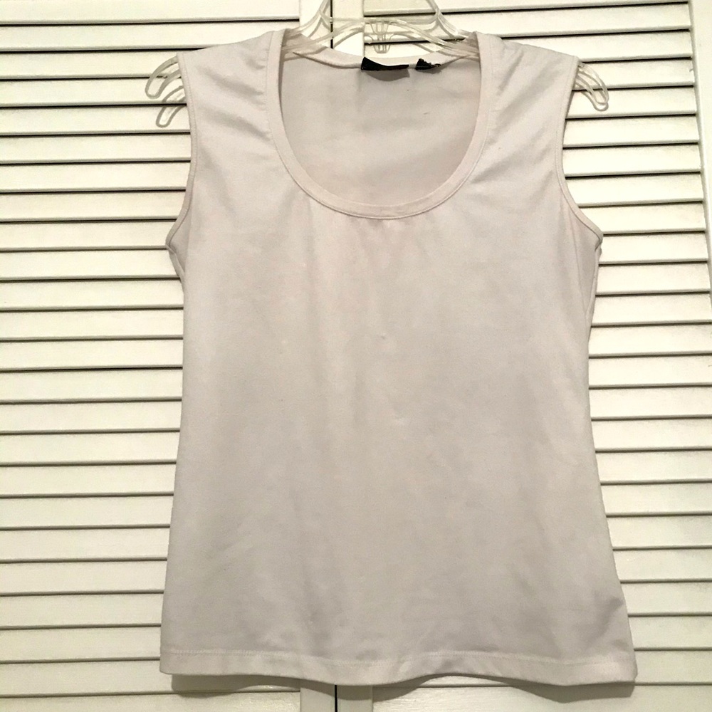 The Limited/Express  White Stretch Tank Size L